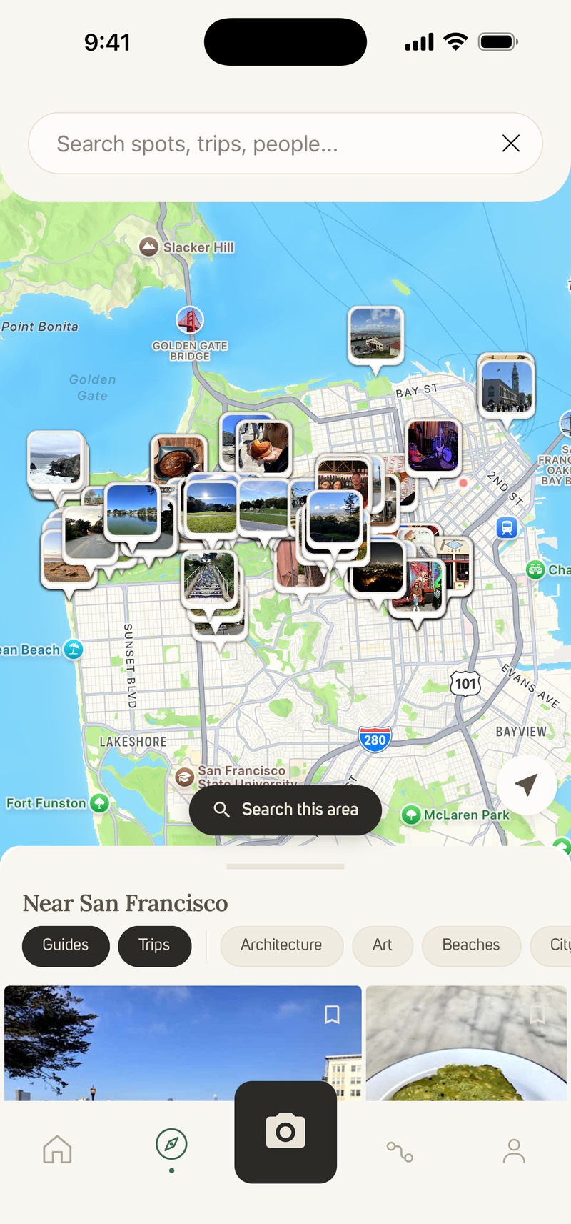Map view of SF