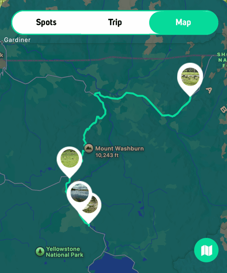 Photerra itinerary map
